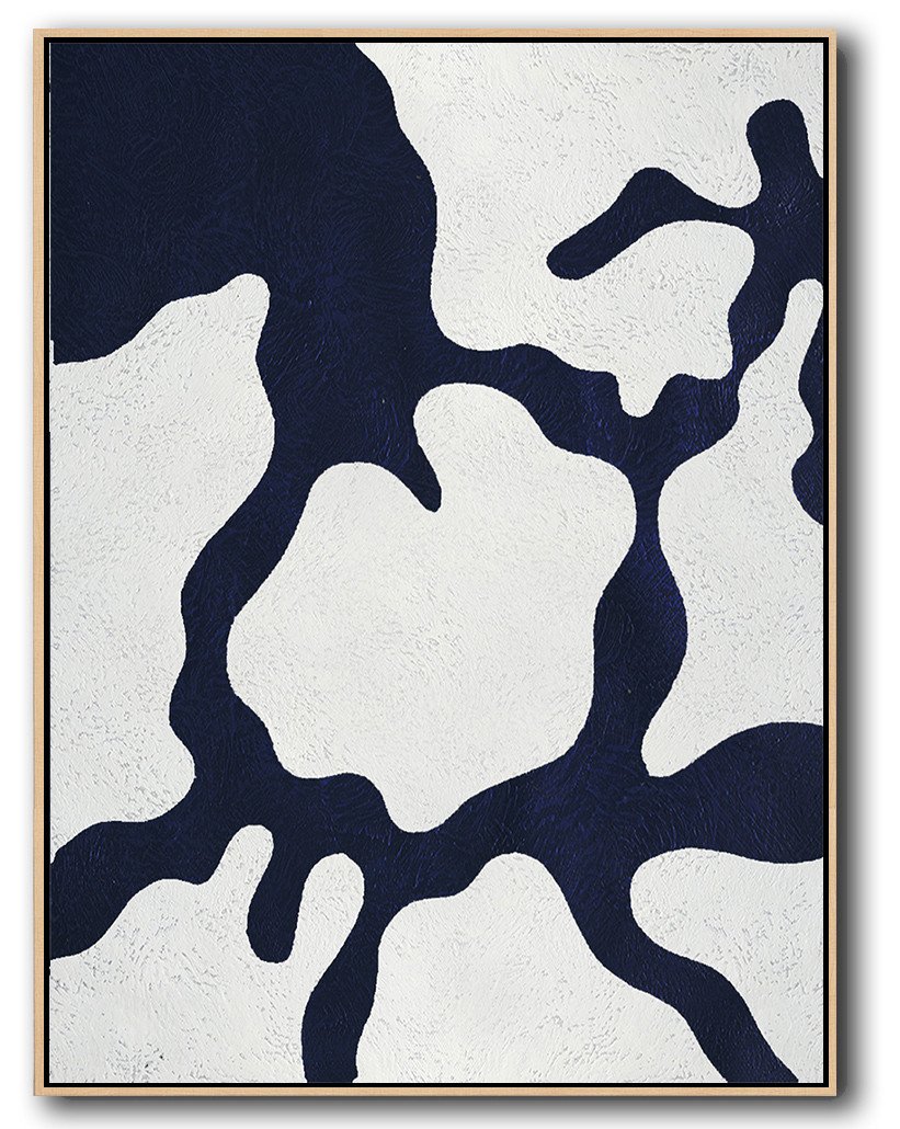 Buy Hand Painted Navy Blue Abstract Painting Online - Art Of Painting Huge